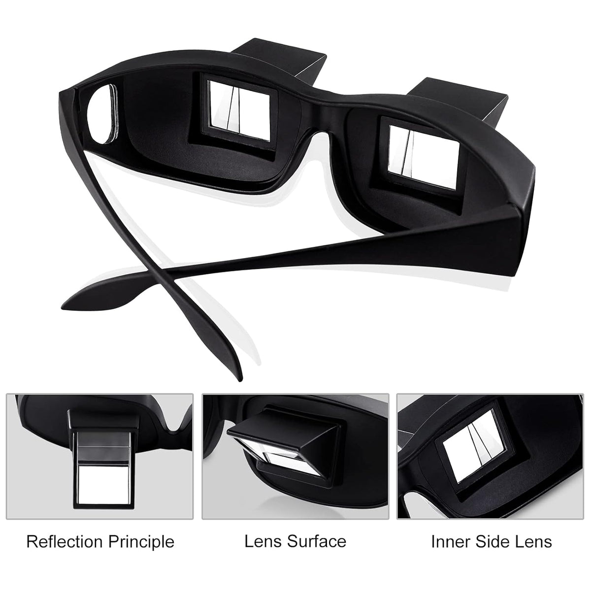 Unisex HD Lazy Glasses – Bed Lying Reading & Mobile Viewing Glasses | No Neck Pain | Hands-Free Comfort