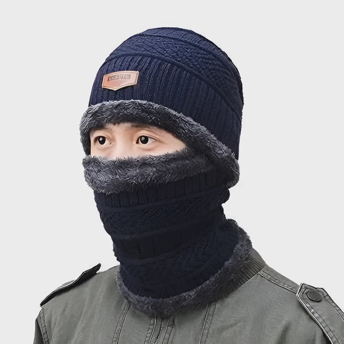 Unisex Woolen Cap Set